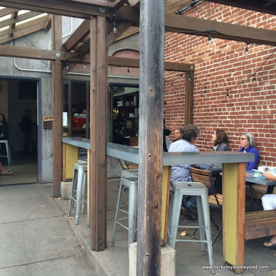 outdoor seating at Bartavelle Coffee & Wine Bar in Berkeley, California