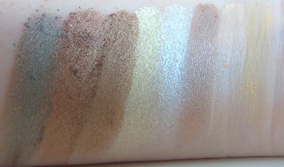 an image of makeup revolution flawless palette swatched