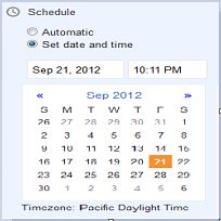 schedule post on blogger