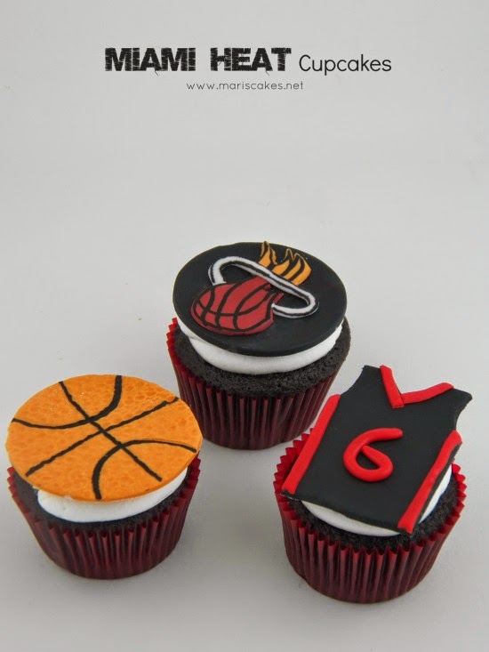 Miami Heat Theme Cupcakes | Mari's Cakes (English)