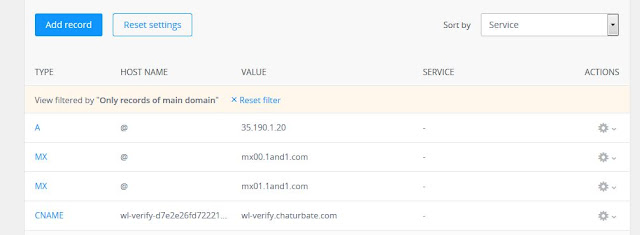 domain dns settings