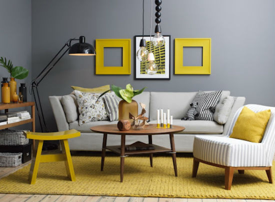 Yellow Grey And Navy Living Room Colors
