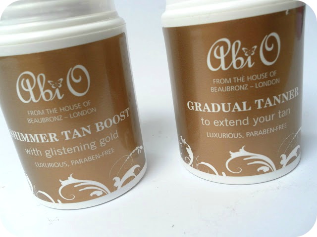 A picture of Abi-O BeauBronz London Shimmer Tan Boost and Abi-O BeauBronz Gradual Tanner