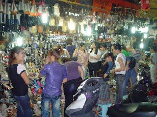 Shoe street market in Hanoi Old Town