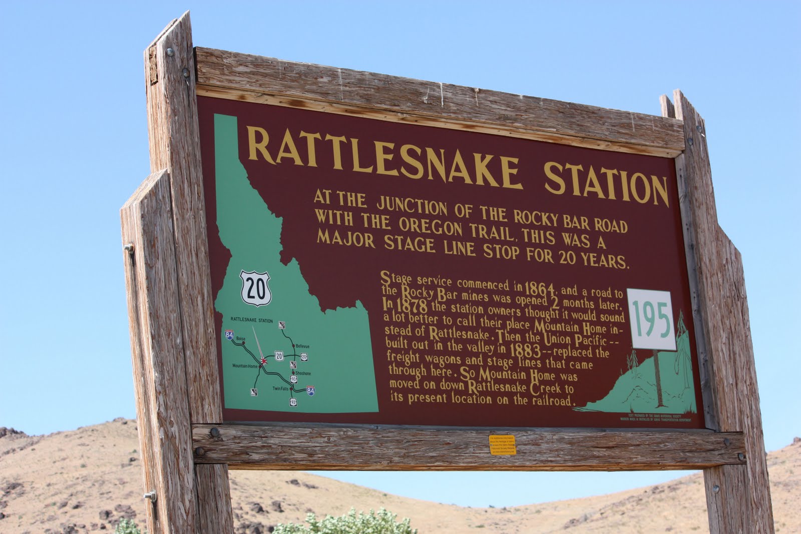 Boise Daily Photo Rattlesnake Station, Now Known as Mountain Home