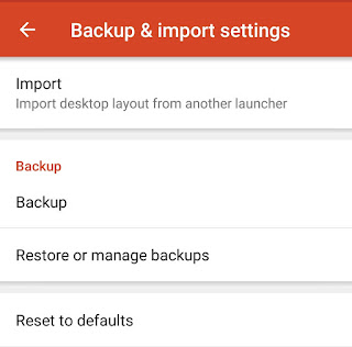 Back and Restore Desktop layout in Android