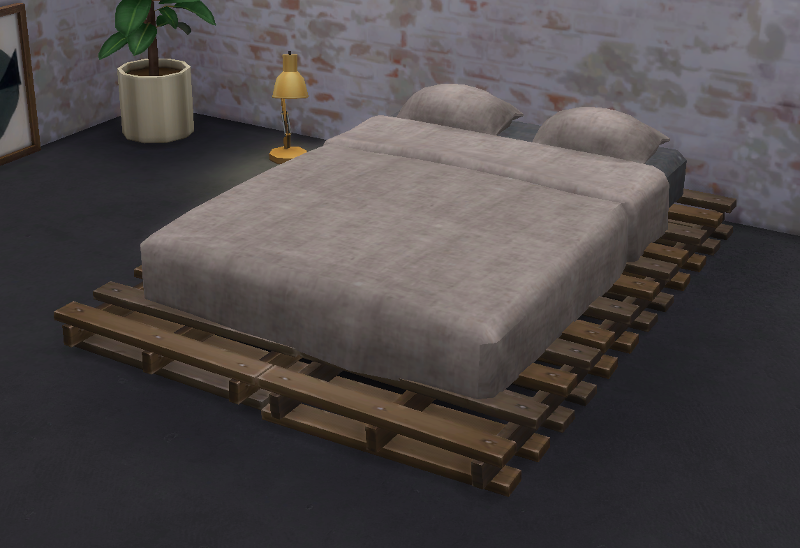 pallet bed frame and mattress by gatochwegchristel