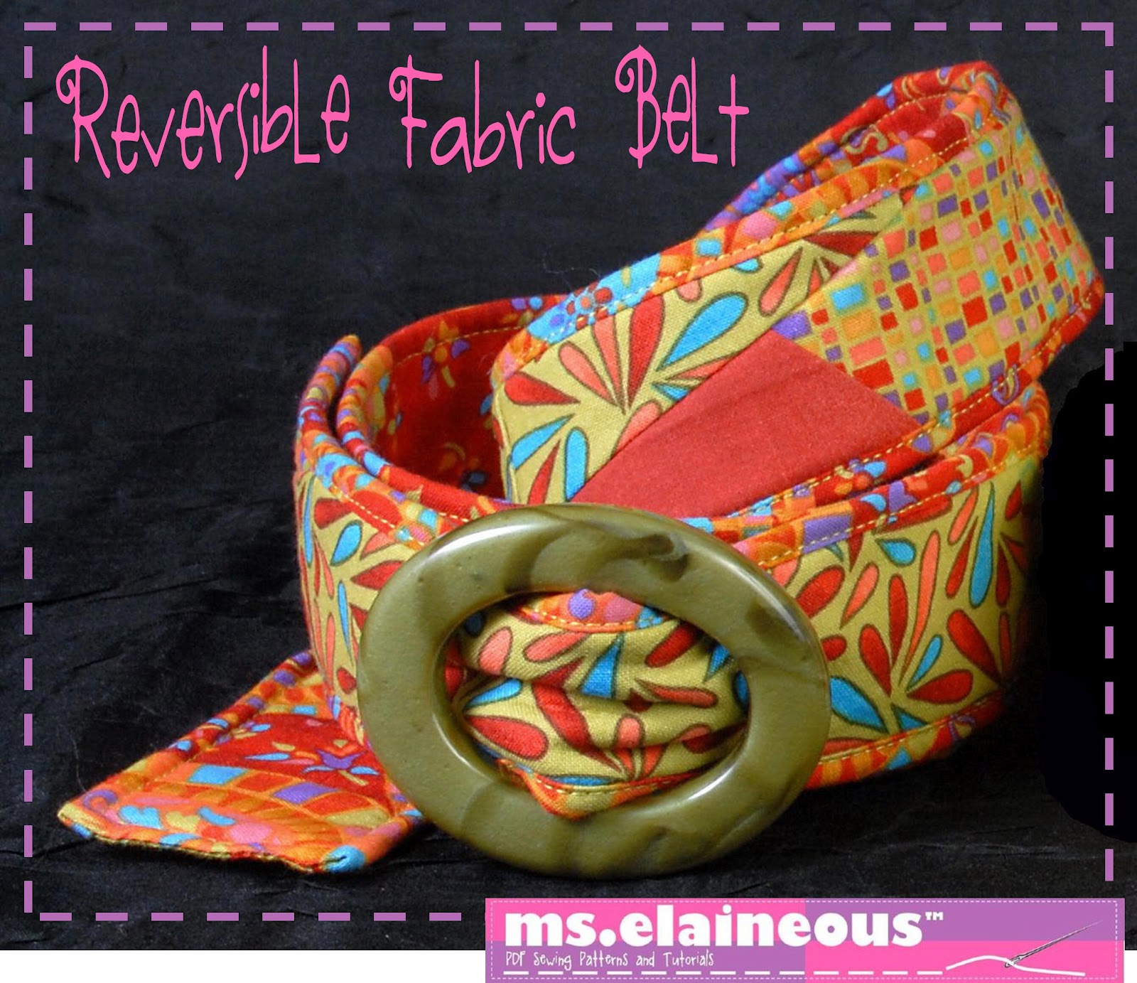 Ms. Elaineous Teaches Sewing Pattern Easy Fabric Belt