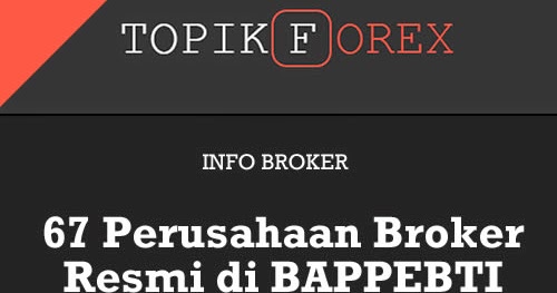 Broker forex terdaftar ojk