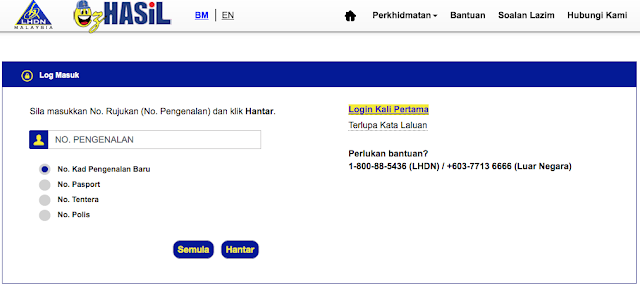 Cara Lengkap Daftar E Filing Individu LHDN 1