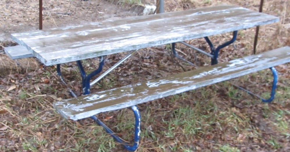 Eaton Rapids Joe Rehabilitating an old picnic table