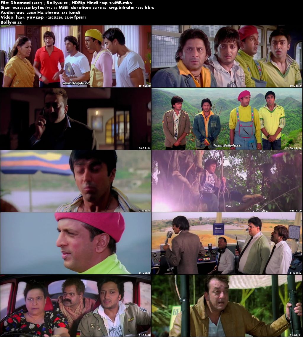 Dhamaal 2007 HDRip 950MB Full Hindi Movie Download 720p