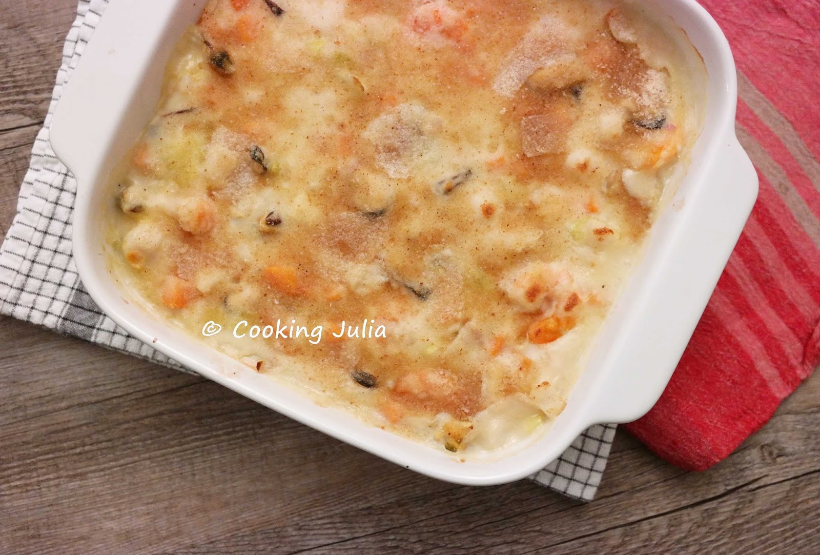 COOKING JULIA GRATIN DE FRUITS DE MER