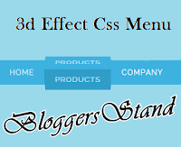 Cool 3d Effect Css Menu bar for Blogger