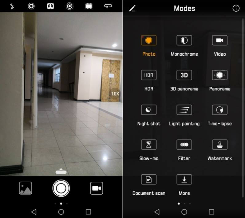 Huawei Mate 10 - Camera Interface