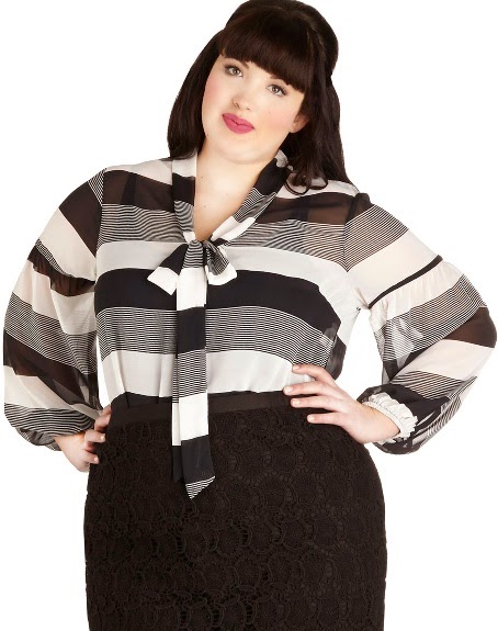blusas a rayas para gorditas