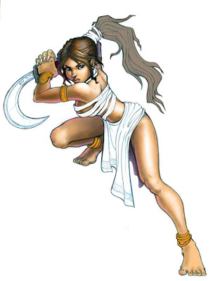 female warrior cartoon fantasy art