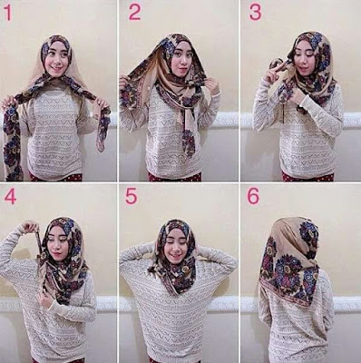 Tutorial hijab wisuda segi empat terbaru
