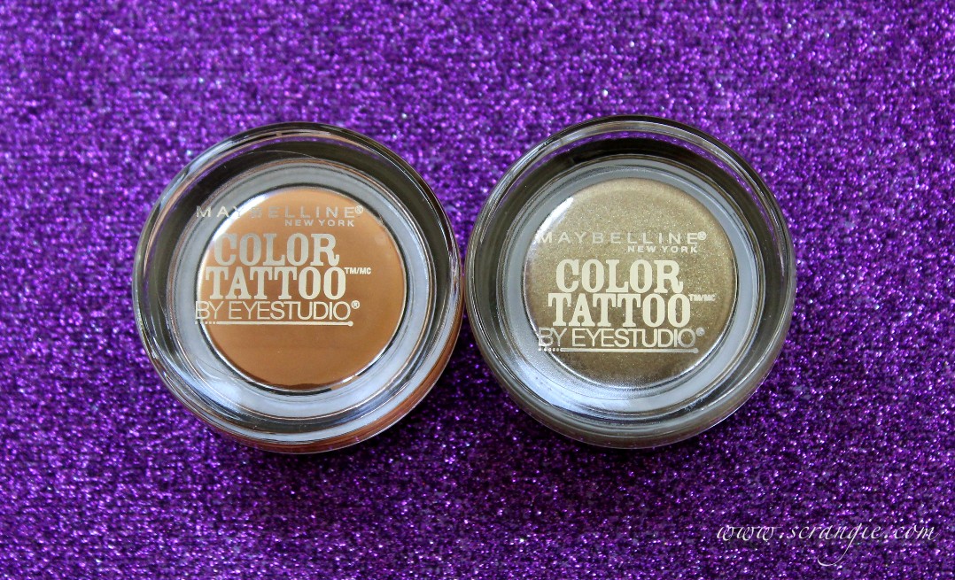 Scrangie: Maybelline Eye Studio Color Tattoo 24 Hour Cream Gel Shadow  Swatches and Review