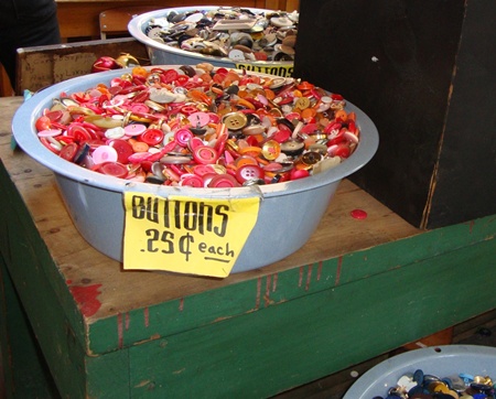 vintage deadstock buttons from a long gone importer mixed with saved buttons from attic jars