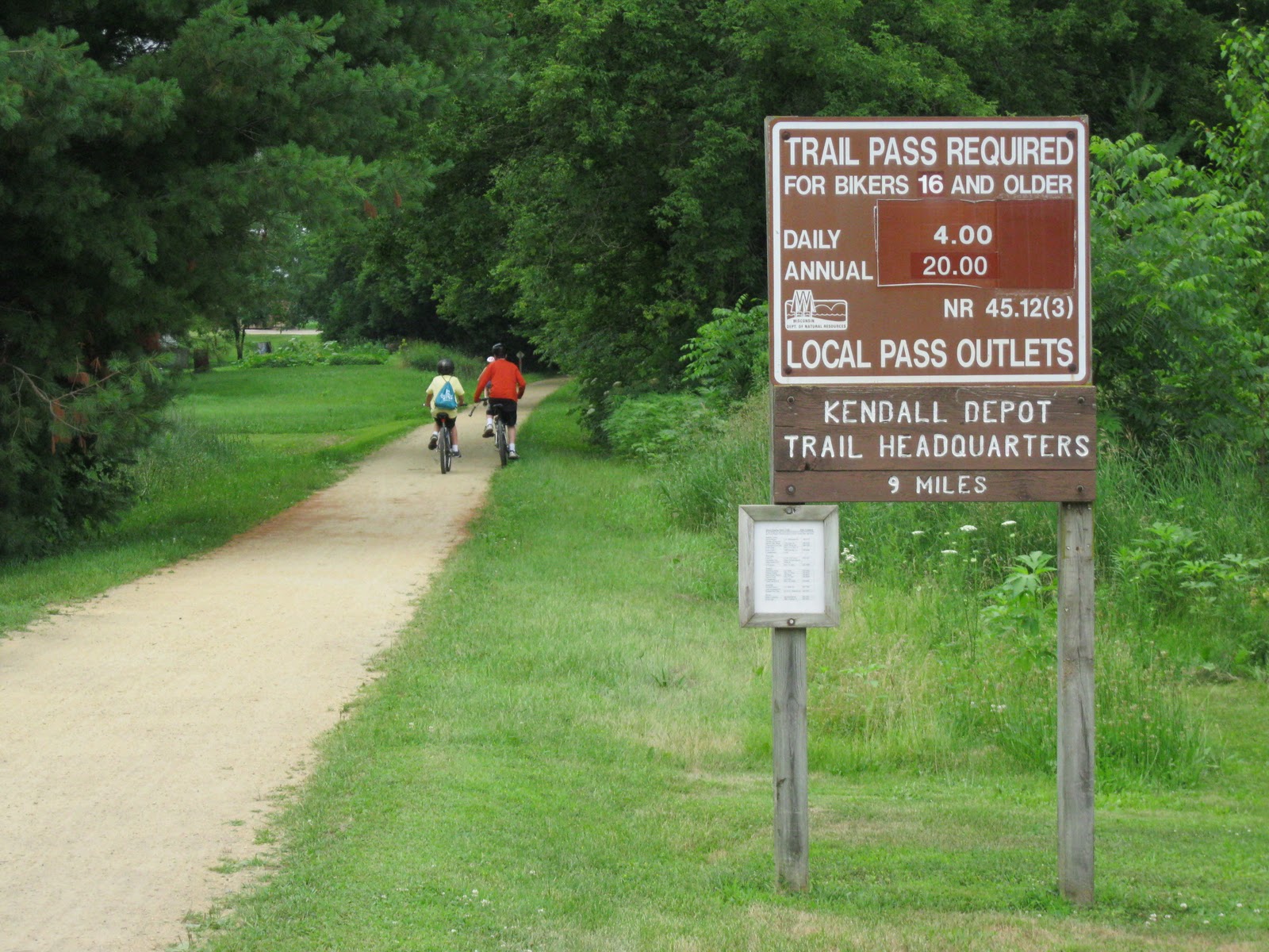 Trail Behind ElroySparta State Bike Trail Second Half