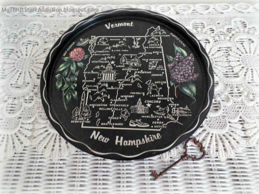 Vermont and New Hampshire vintage tray