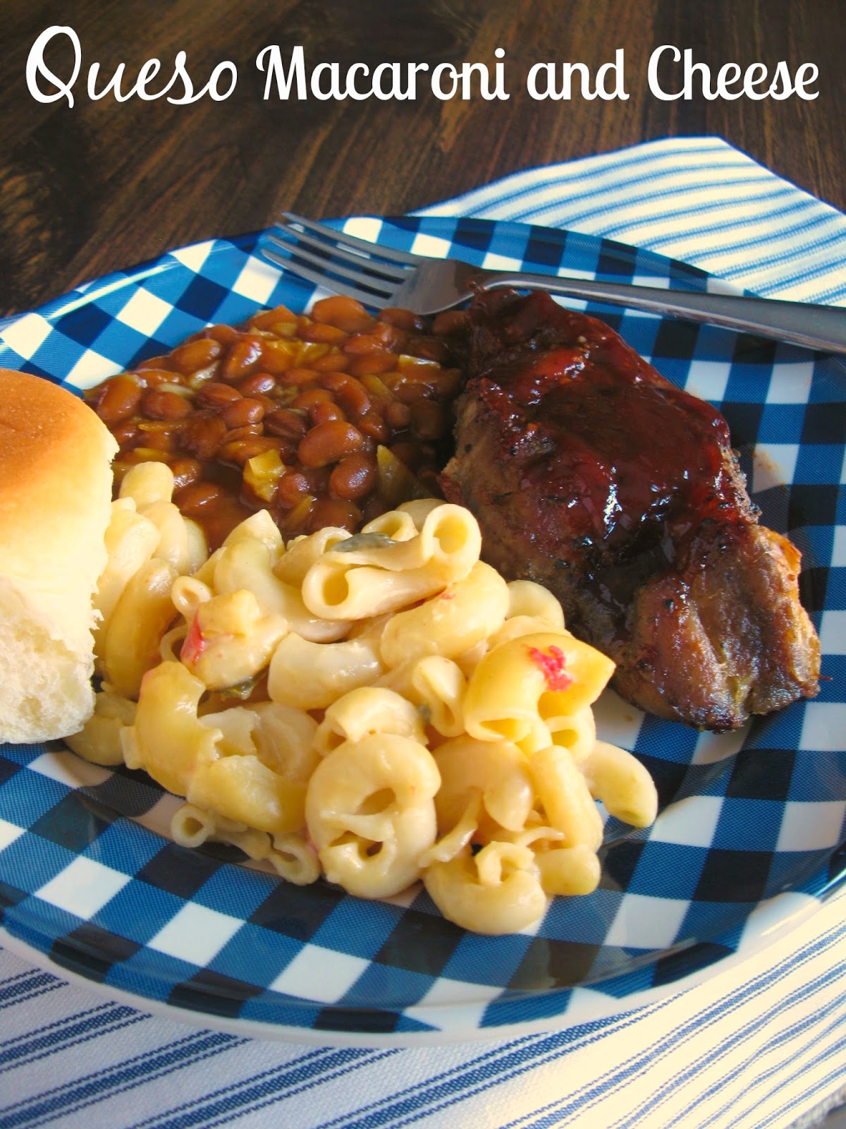 Queso Macaroni and Cheese {Made from leftover queso.}