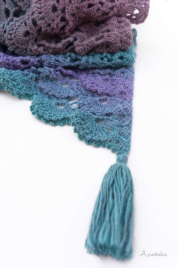 Embossed Scallops Crochet Shawl, Anabelia Craft Design Embossed Scallops Crochet Shawl, Anabelia Craft Design