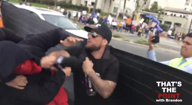 WILD VIDEO: YouTuber BRAWLS With Antifa Thugs in SoCal Beach Town
