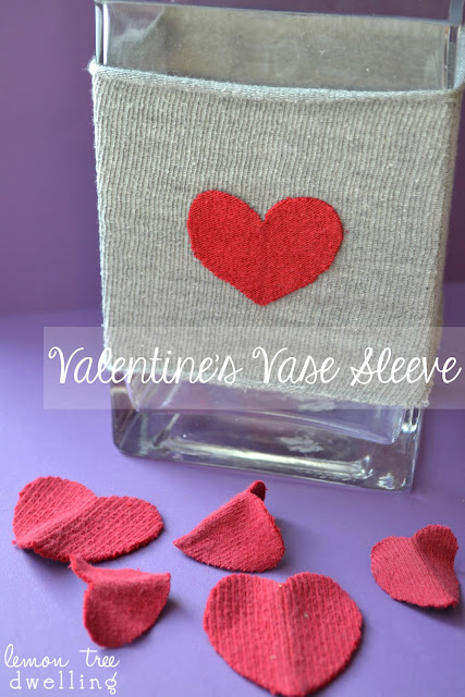 Valentines Sleeve Diy, Valentines Vase