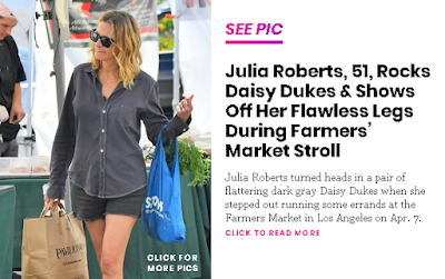 Julia Roberts stops by a local farmer’s market for some fresh produce