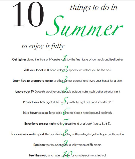 Summer Tips
