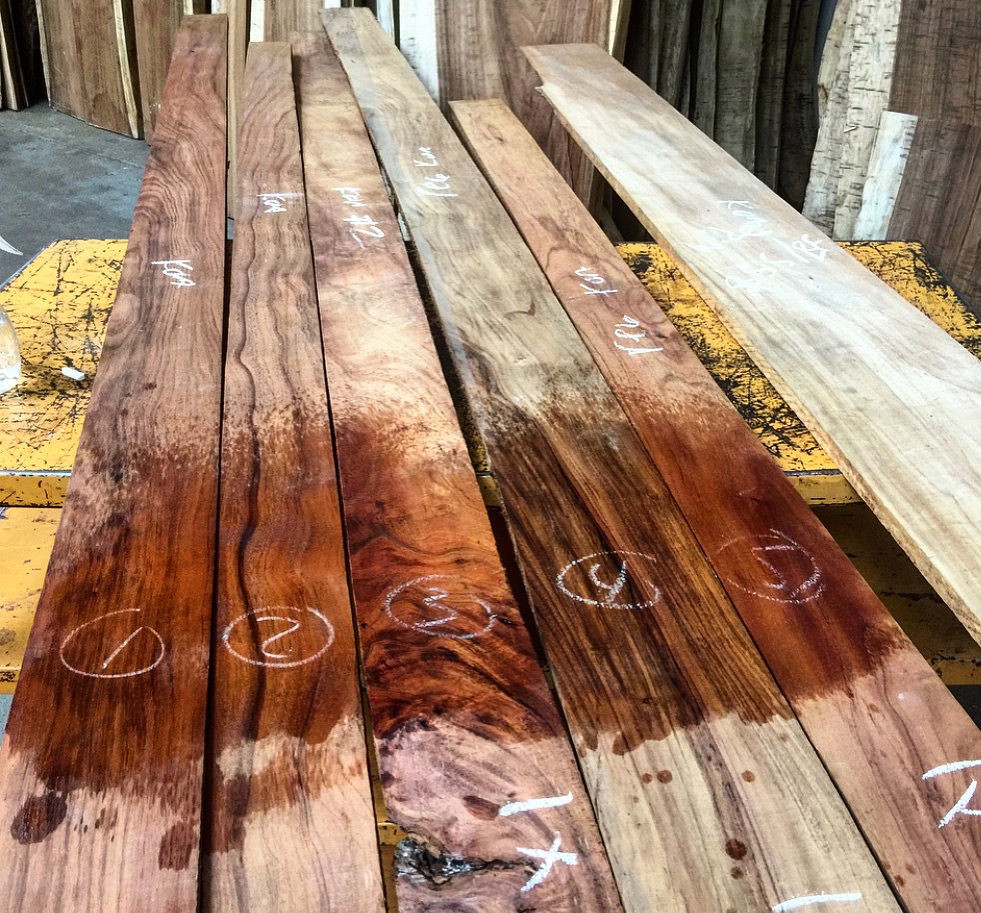 Tropical Exotic Hardwoods Nice color and grain on the NEW Koa lumber!