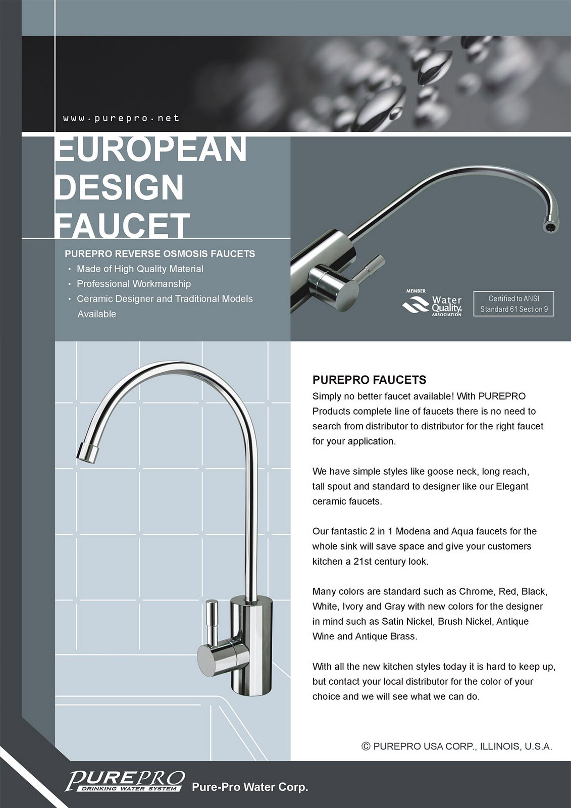 PurePro® Euro Desgin Faucet