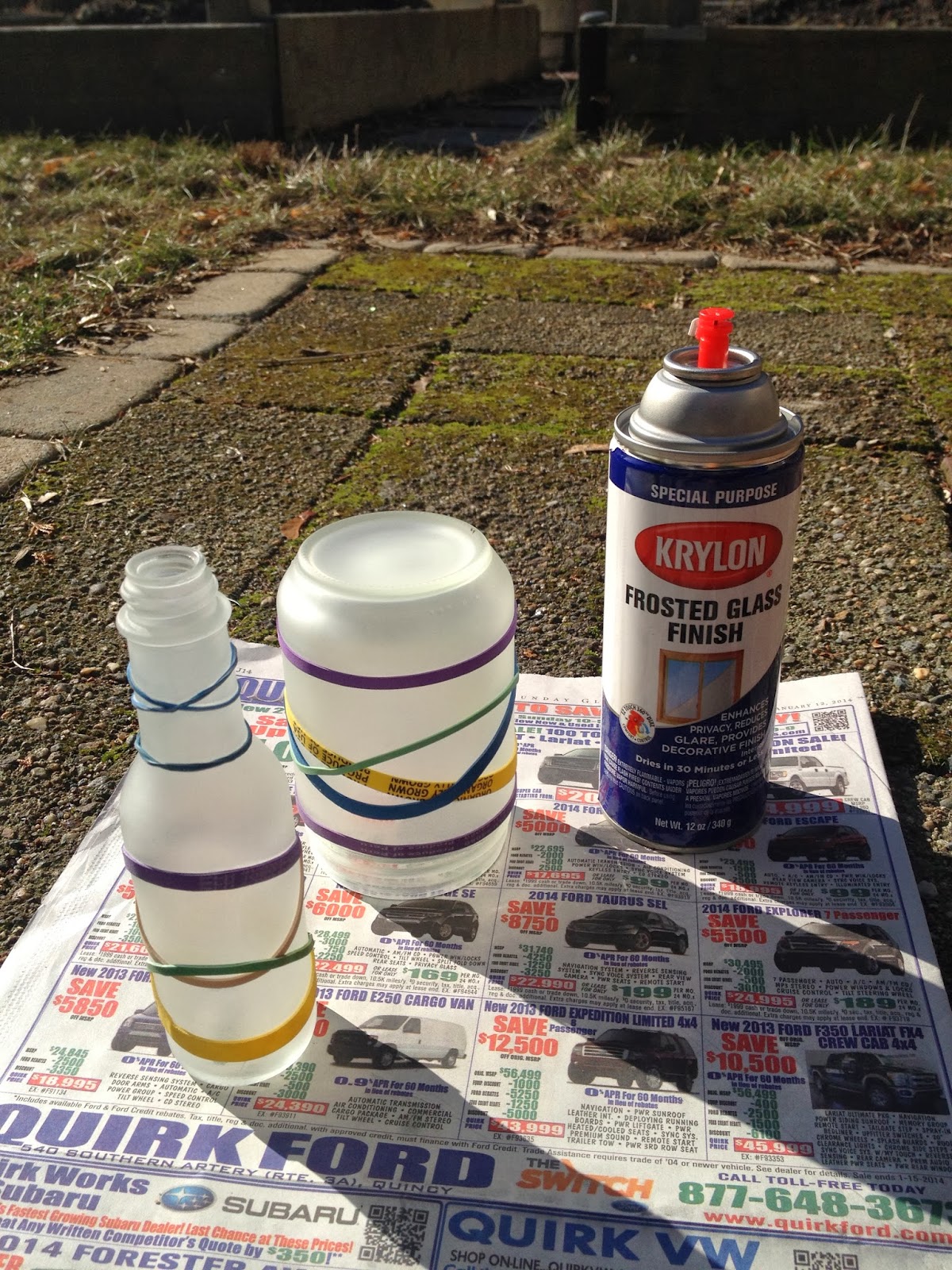 Sole Lines Easy Frosted Glass Bottles