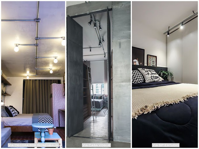 trilho de iluminação quarto