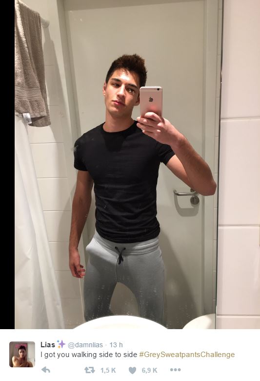 La nueva tendencia de twitte rmarcar paquete con chandal notigay