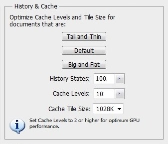 Reduce history & cache size