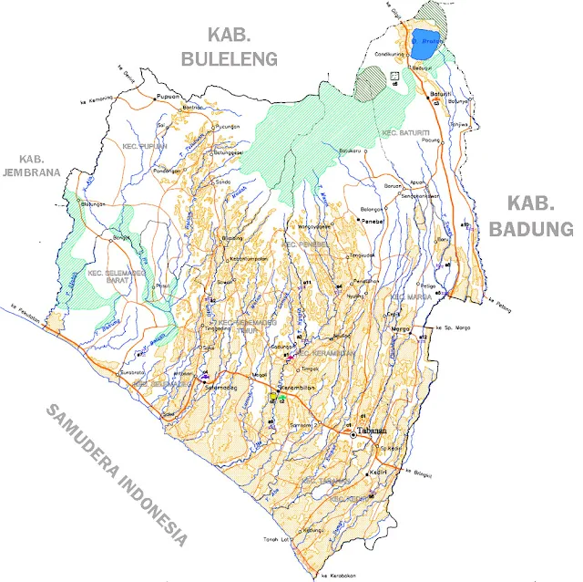 Gambar Peta Infrastruktur Tabanan
