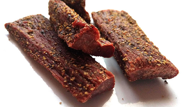 hickory smoked peppered beef jerky