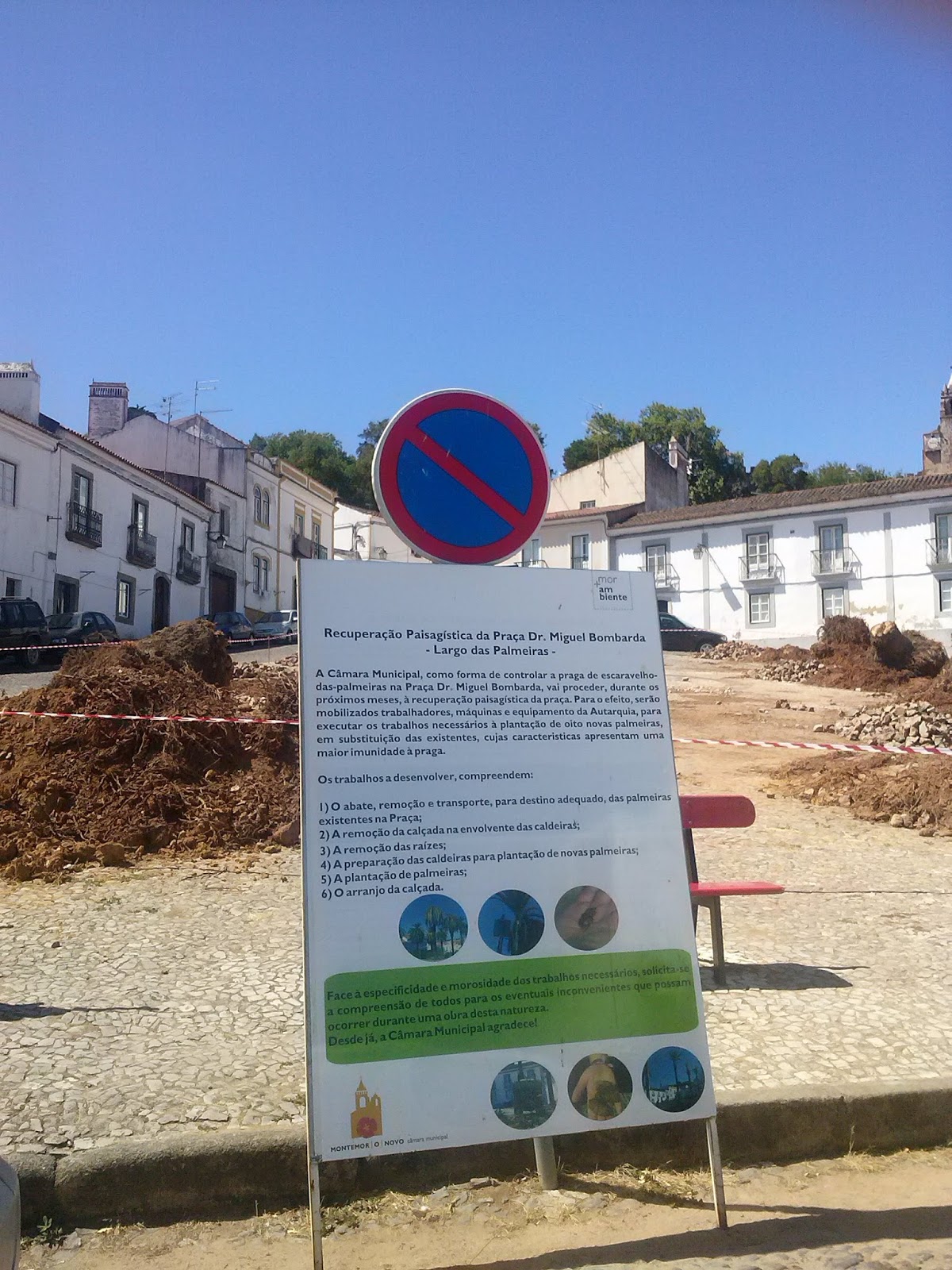 DESPORTO E CULTURA MONTEMOR Largo das Palmeiras em obras