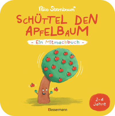 Damaris Liest Mini Bilderbuch Schuttel Den Apfelbaum Ein Mitmachbuch Von Nico Sternbaum