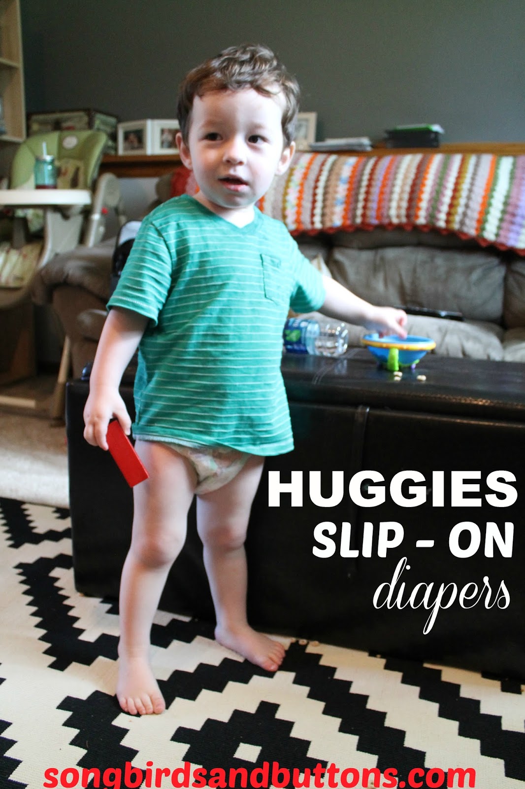 wearing huggies diaper