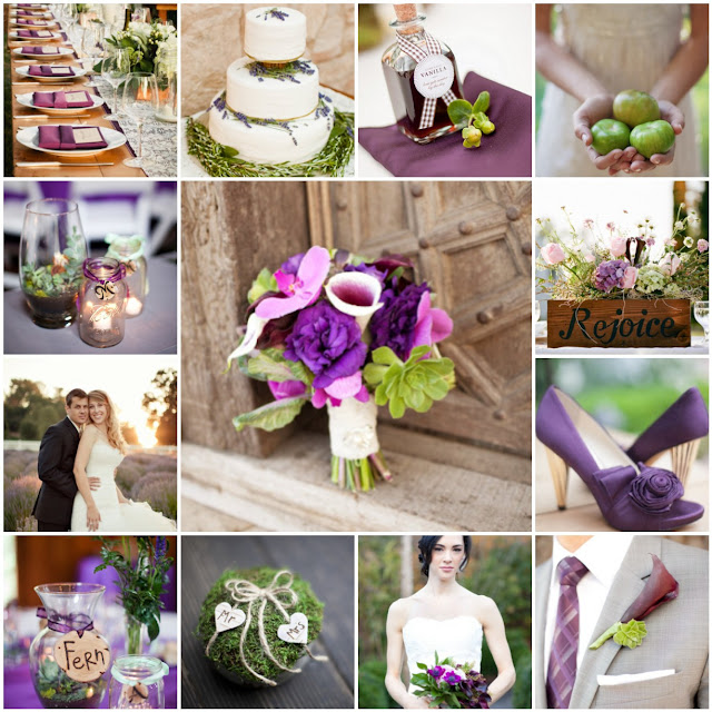 purple and green wedding