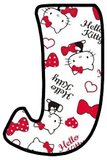 Abecedario Hello Kitty en Rojo. Hello Kitty in Red Alphabet.