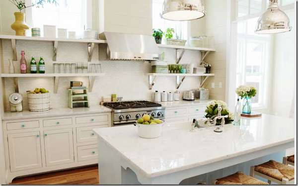 How to place the shelves in the kitchen
