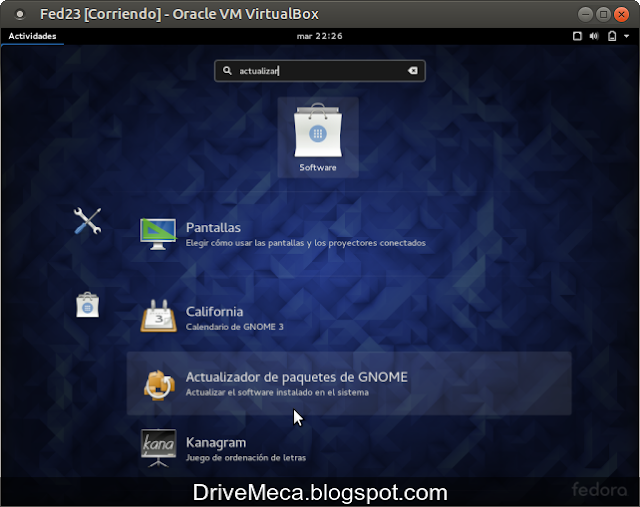 DriveMeca instalando Linux Fedora Workstation 23 paso a paso