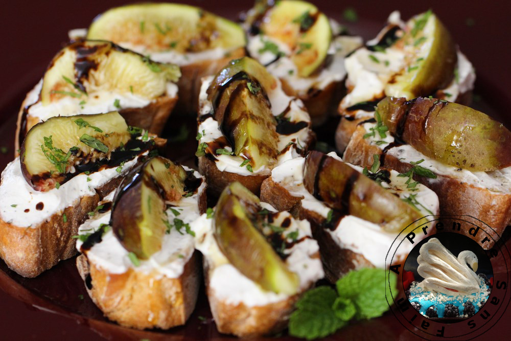 Crostini figues miel fromage