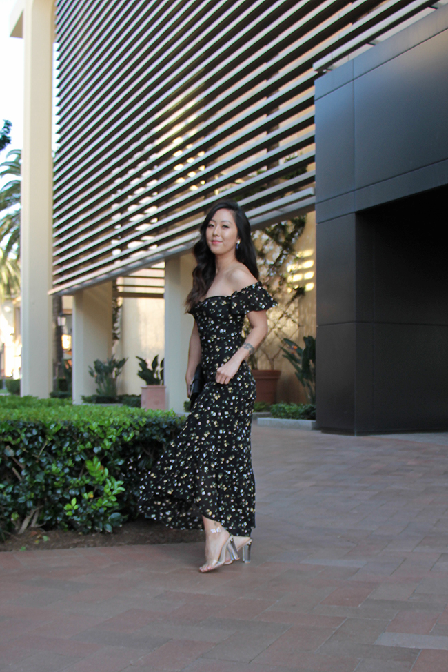 NIGHT OUT FIT | Reformation Venezia Butterfly Midi Dress and Static Nails Pop-On Reusable Manicure Set Review