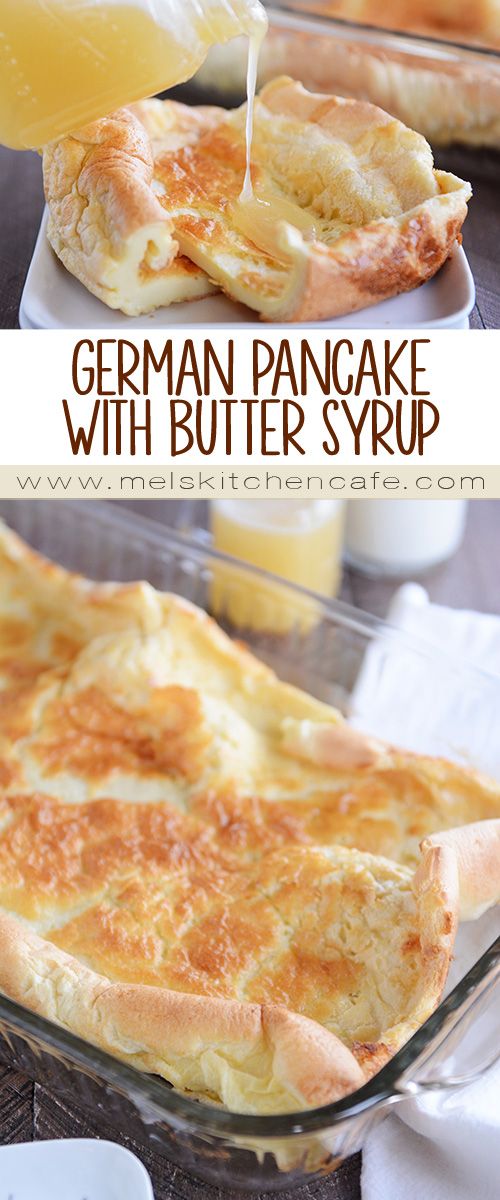 GERMAN PANCAKE {WHOLE GRAIN OPTION} WITH BUTTER SYRUP